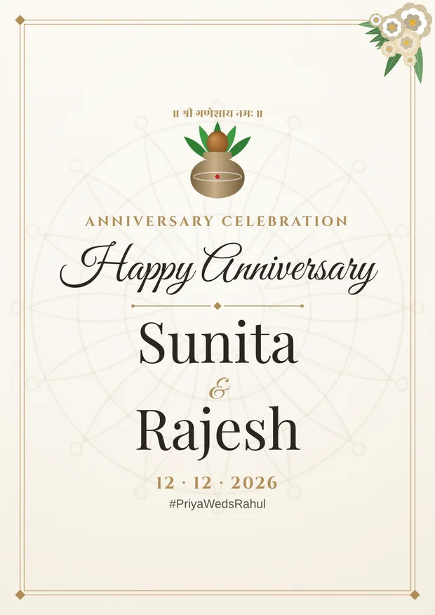 Anniversary invite