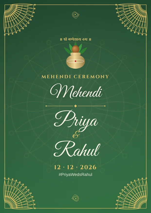 Mehendi invite